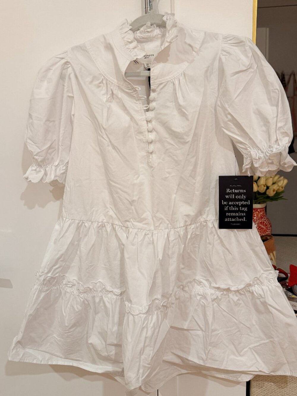 Pomander Place White Royal Shirt Mini Dress